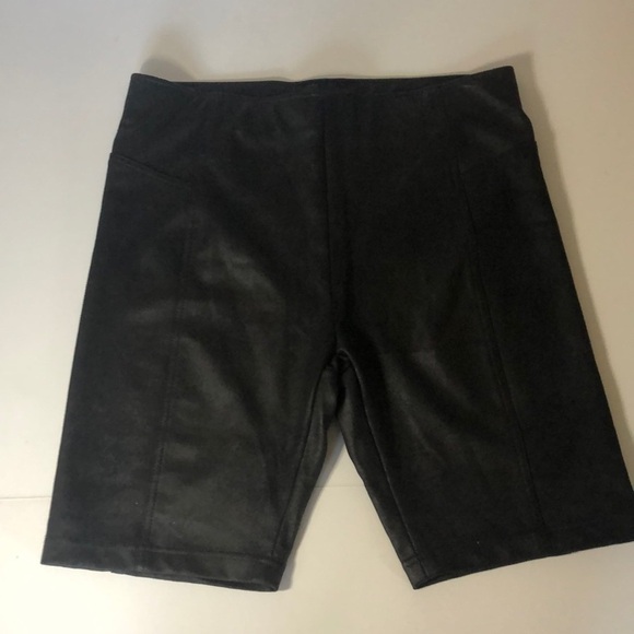 Free People Black Heatwave Faux Suede Biker Shorts - Picture 3 of 8
